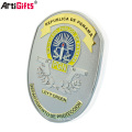Vendas diretas da fábrica de metal personalizado badge badge bodyguard pin